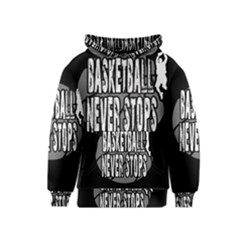 Basketball Never Stops Kids  Pullover Hoodie by Valentinaart