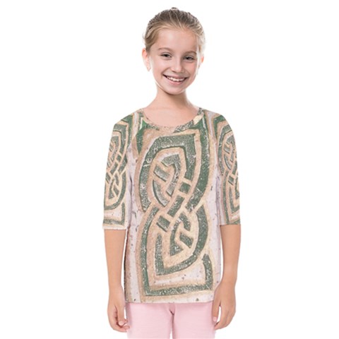 Ab Celtic Swirl Kids  Quarter Sleeve Raglan Tee by DeneWestUK