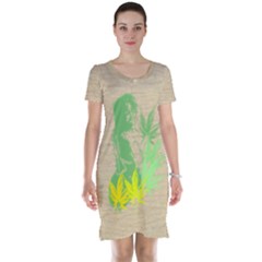 Og Ganja Girl Short Sleeve Nightdress by getstonedinstyle