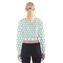 Blue Yellow Star Sunflower Flower Floral Cropped Sweatshirt View2