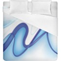 Glittering Abstract Lines Blue Wave Chefron Duvet Cover Double Side (King Size) View2