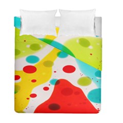 Polkadot Color Rainbow Red Blue Yellow Green Duvet Cover Double Side (full/ Double Size) by Mariart