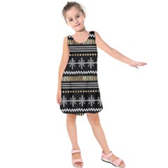 Kawaii Pattern Kids  Sleeveless Dress by Nexatart