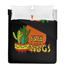 Cactus - Free Hugs Duvet Cover Double Side (full/ Double Size) by Valentinaart