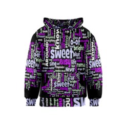 Writing Color Rainbow Sweer Love Kids  Zipper Hoodie by Mariart