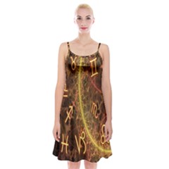 Romance Zodiac Star Space Spaghetti Strap Velvet Dress by Mariart