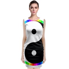 Rainbow Around Yinyang Classic Sleeveless Midi Dress by Nexatart