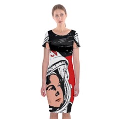 Valentina Tereshkova Classic Short Sleeve Midi Dress by Valentinaart