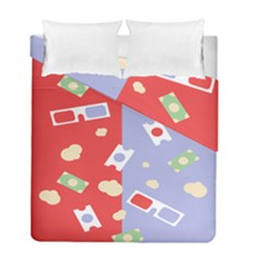 Glasses Red Blue Green Cloud Line Cart Duvet Cover Double Side (full/ Double Size) by Mariart