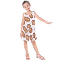 Formalin Paraffin Human Stomach Stained Bacteria Brown Kids  Sleeveless Dress by Mariart