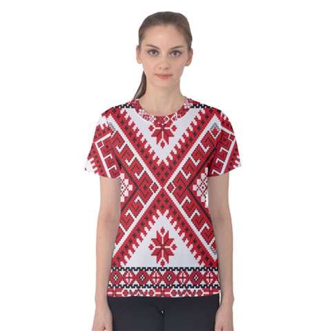 Fabric Aztec Women s Cotton Tee by Mariart