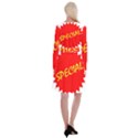 Special Sale Spot Red Yellow Polka Long Sleeve Velvet Front Wrap Dress View2