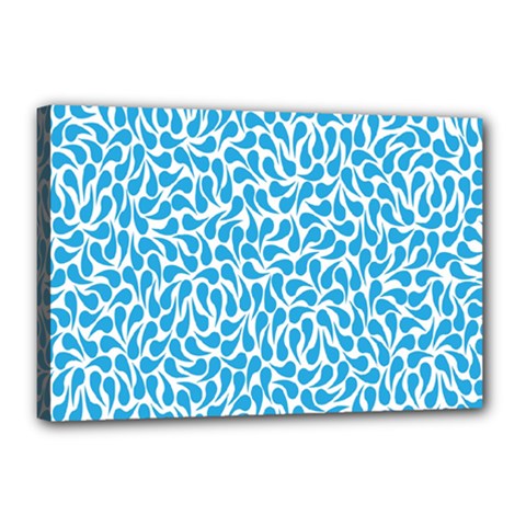 Pattern Blue Canvas 18  X 12  by Mariart