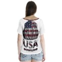 USA Bowling  Flutter Sleeve Top View2