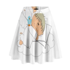 Sweet Dreams Angel Baby Cartoon High Waist Skirt by Nexatart