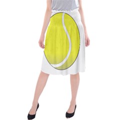 Tennis Ball Ball Sport Fitness Midi Beach Skirt by Nexatart