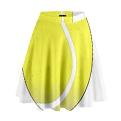 Tennis Ball Ball Sport Fitness High Waist Skirt by Nexatart