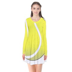 Tennis Ball Ball Sport Fitness Flare Dress by Nexatart