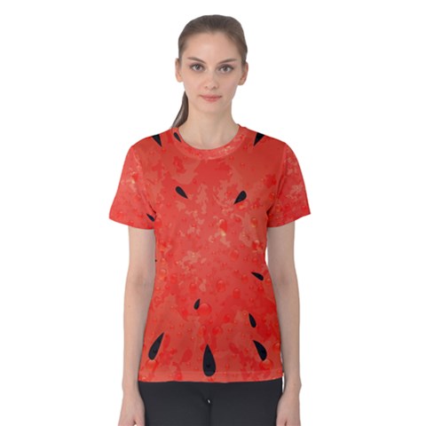 Summer Watermelon Design Women s Cotton Tee by TastefulDesigns