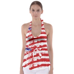 American Flag Babydoll Tankini Top by Valentinaart