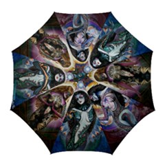  stormy Women  - Golf Umbrella by livingbrushlifestyle