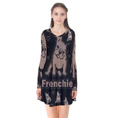 French Bulldog Flare Dress by Valentinaart