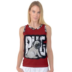 Pug Women s Basketball Tank Top by Valentinaart