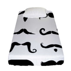 Mustache Man Black Hair Style Fitted Sheet (single Size) by Mariart