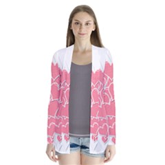 Heart Stripes Symbol Striped Cardigans by Nexatart