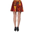 Effect Pattern Brush Red Orange Skater Skirt View2