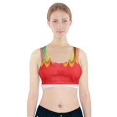 Colors On Red Sports Bra With Pocket by linceazul