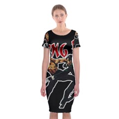 Kung Fu  Classic Short Sleeve Midi Dress by Valentinaart