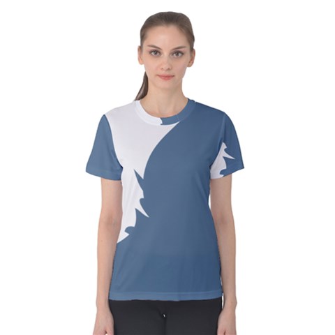 Blue White Hill Women s Cotton Tee by Mariart