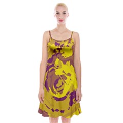 Abstract Art Spaghetti Strap Velvet Dress by ValentinaDesign