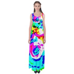 Abstract Art Empire Waist Maxi Dress by ValentinaDesign