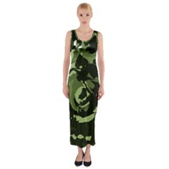 Abstract Art Fitted Maxi Dress by ValentinaDesign