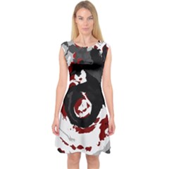 Abstract Art Capsleeve Midi Dress by ValentinaDesign