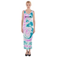 Abstract Art Fitted Maxi Dress by ValentinaDesign