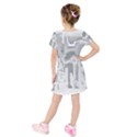 Abstract art Kids  Short Sleeve Velvet Dress View2