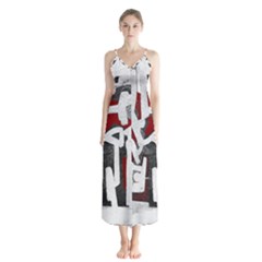 Abstract Art Chiffon Maxi Dress by ValentinaDesign