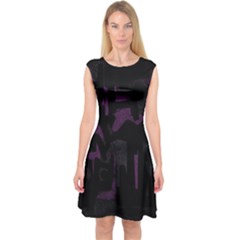 Abstract Art Capsleeve Midi Dress by ValentinaDesign