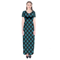 Pattern Short Sleeve Maxi Dress by ValentinaDesign