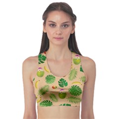 Tropical Pattern Sports Bra by Valentinaart