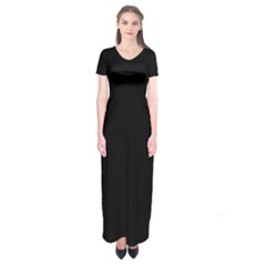 Black Short Sleeve Maxi Dress by ValentinaDesign