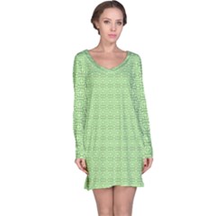 Pattern Long Sleeve Nightdress by ValentinaDesign