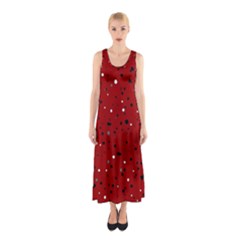 Dots Pattern Sleeveless Maxi Dress by ValentinaDesign