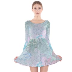 Pastel Garden Long Sleeve Velvet Skater Dress by digitaldivadesigns