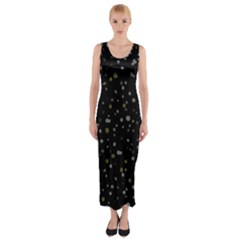 Dots Pattern Fitted Maxi Dress by ValentinaDesign