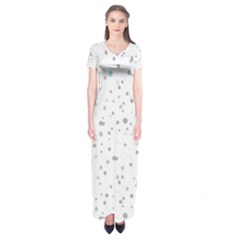 Dots Pattern Short Sleeve Maxi Dress by ValentinaDesign