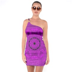 Purple Mandala Fashion One Soulder Bodycon Dress by pepitasart